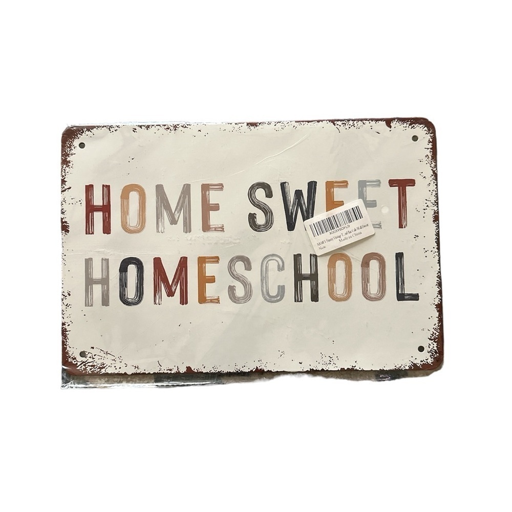 Tin Wall Decor Home School *Firm* - Picture 1 of 2